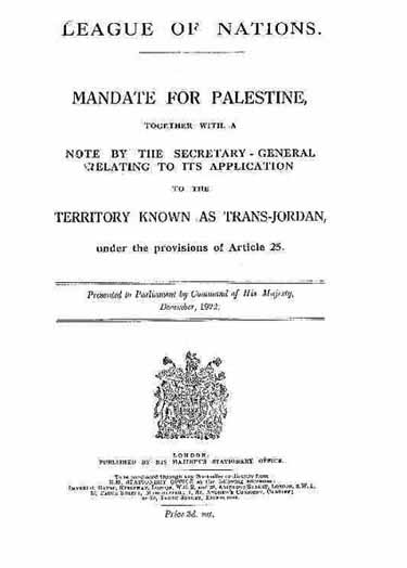 Mandate for Palestine